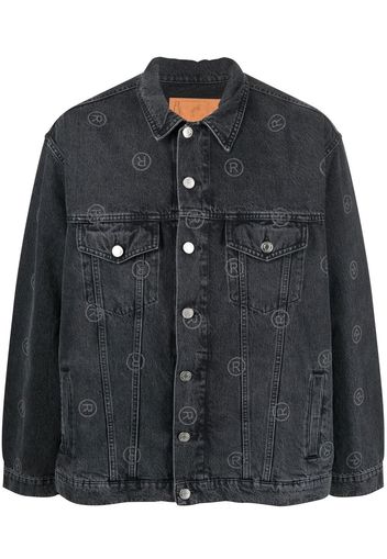 Martine Rose motif-print denim jacket - Nero