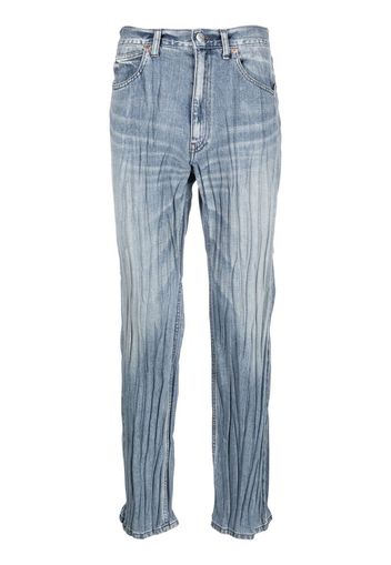 Martine Rose Crinkle straight-leg jeans - Blu