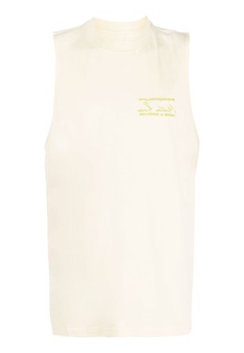 Martine Rose embroidered-logo tank top - Giallo