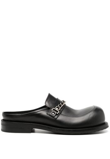 Martine Rose backless leather loafers - Nero