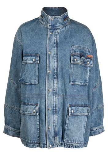 Martine Rose pocketed denim parka - Blu