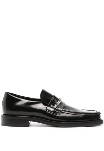 Martine Rose square-toe leather loafers - Nero