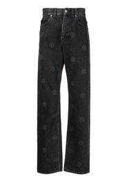 Martine Rose Jeans dritti con stampa - Nero