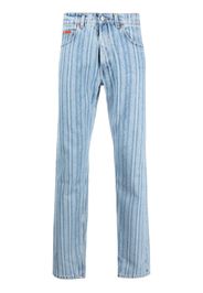 Martine Rose striped straight-leg jeans - Blu