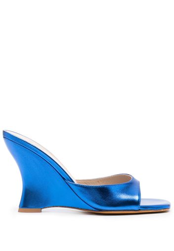 Maryam Nassir Zadeh Mules Lido 100mm con effetto metallizzato - Blu