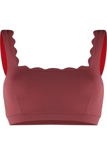 MARYSIA Top bikini Palm Springs con orlo a smerlo - Rosso