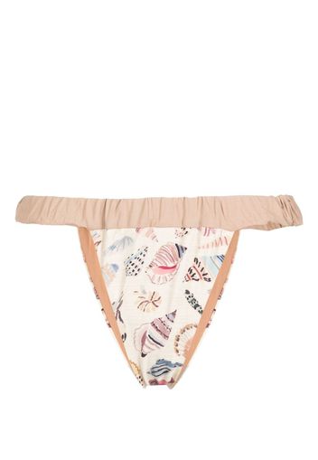 Marysia shell-print bikini bottoms - Toni neutri