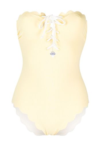 Marysia Chesapeake lace-up strapless swimsuit - Giallo