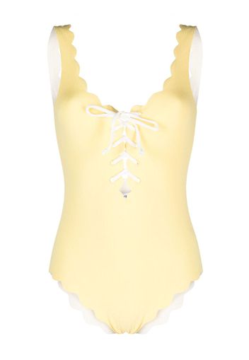 Marysia Palm Springs scallop-edge swimsuit - Giallo