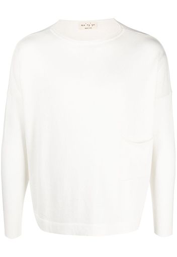 Ma'ry'ya fine-knit cotton sweatshirt - Bianco