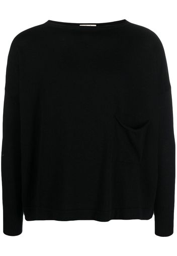 Ma'ry'ya fine-knit cotton sweatshirt - Nero