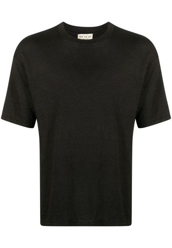 Ma'ry'ya short-sleeve linen-blend T-shirt - Nero