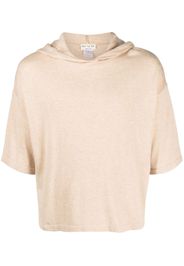 Ma'ry'ya short-sleeve cropped hoodie - Toni neutri