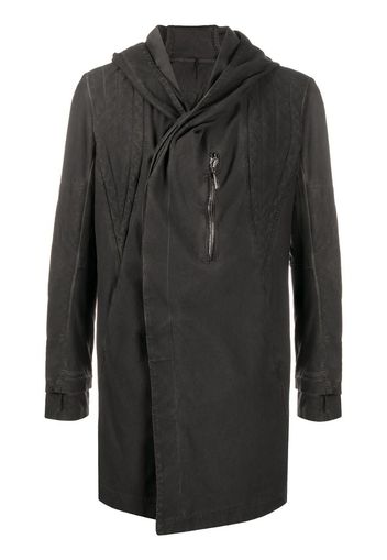 hooded zip-up coat