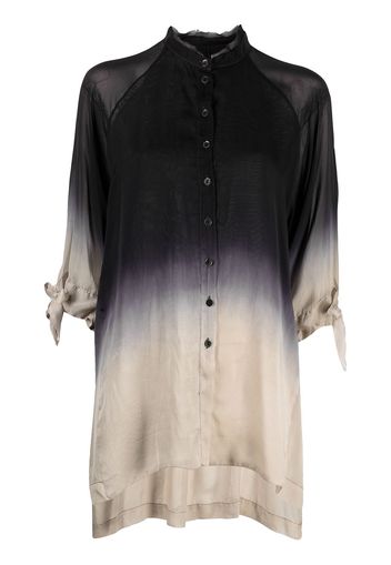 Masnada Blusa con fantasia tie-dye - Nero