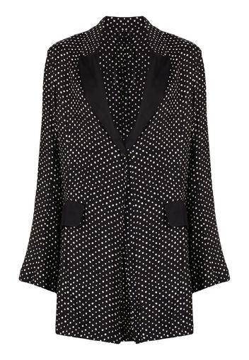 Masnada Cappotto monopetto a pois - Nero