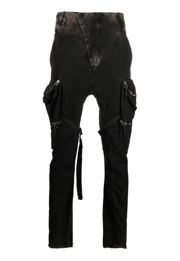 Masnada Pantaloni con zip - Nero