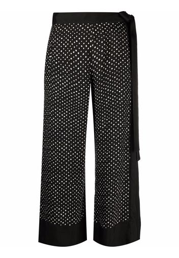 Masnada polka dot cropped trousers - Nero