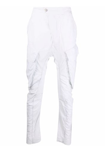 Masnada crease-effect pocketed trousers - Bianco