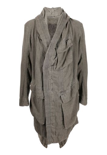 Masnada asymmetric long-sleeve parka - Grigio