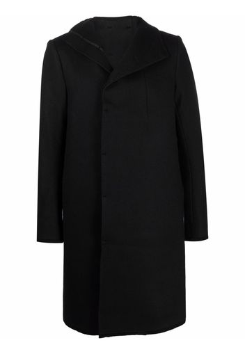 Masnada off-centre button wool-blend coat - Nero