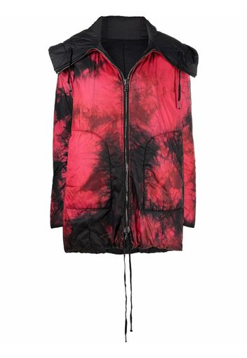 Masnada tie-dye padded parka coat - Nero