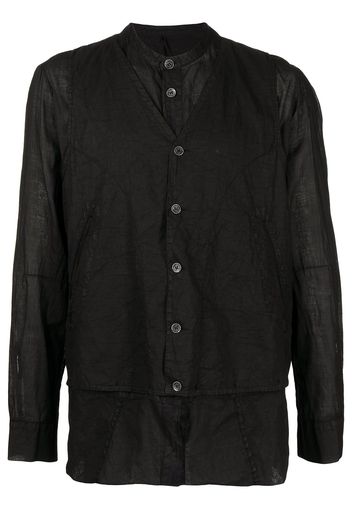 Masnada long-sleeve cotton shirt - Nero