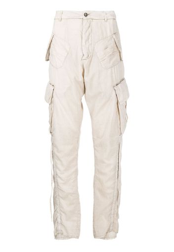 Masnada high-waisted cotton cargo trousers - Marrone