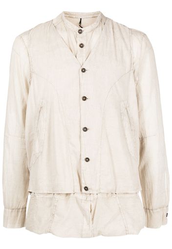 Masnada long-sleeve cotton shirt - Marrone