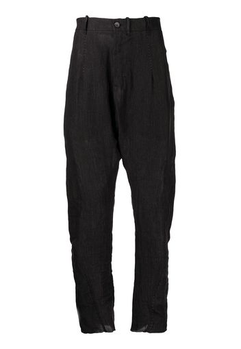 Masnada high-waisted linen trousers - Nero