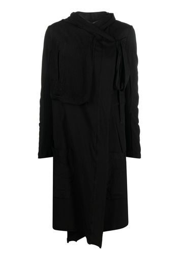 Masnada tie-neck silk coat - Nero