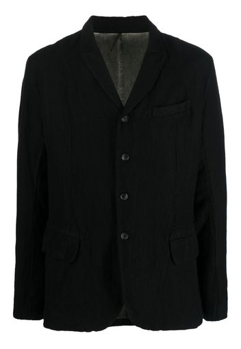 Masnada crinkled-finish single-breasted blazer - Nero