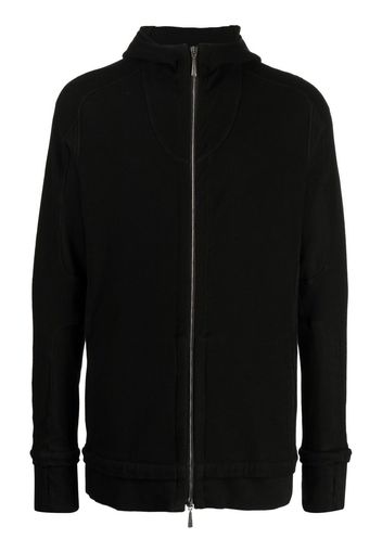 Masnada zip-up long-sleeve hoodie - Nero