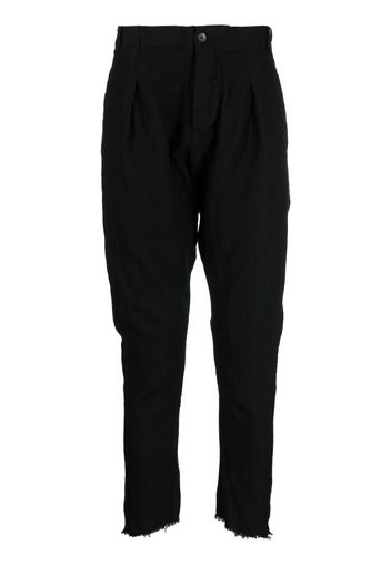 Masnada tapered-leg frayed-hem trousers - Nero