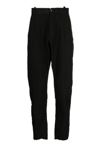 Masnada tapered-leg frayed-hem trousers - Nero