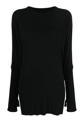 Masnada round-neck glove-sleeve top - Nero