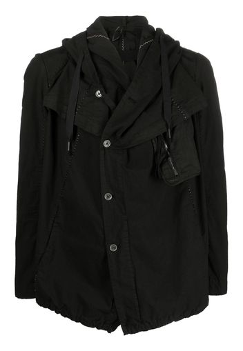 Masnada button-down hooded jacket - Nero