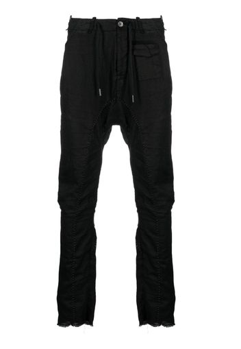 Masnada exposed-seam tapered trousers - Nero