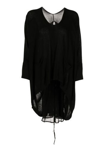 Masnada semi-sheer cotton tunic - Nero