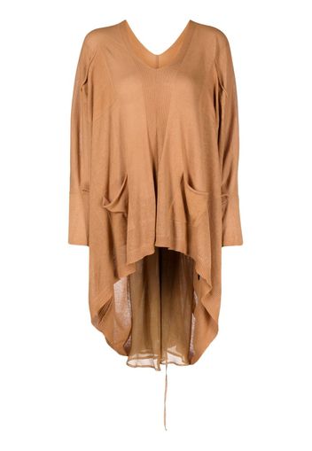 Masnada V-neck knitted blouse - Marrone