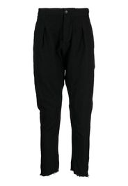 Masnada tapered-leg frayed-hem trousers - Nero