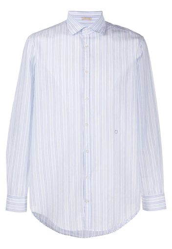striped print cotton shirt