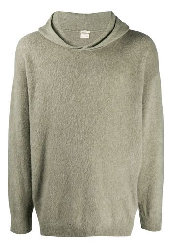 hooded rib-trimmed cashmere jumper