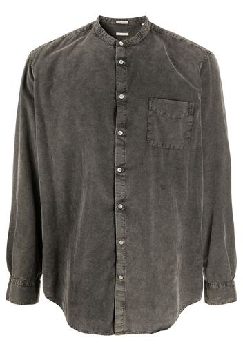 band collar washed shirt