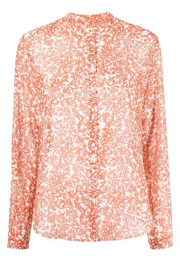 Massimo Alba botanical-print long-sleeved shirt - Arancione