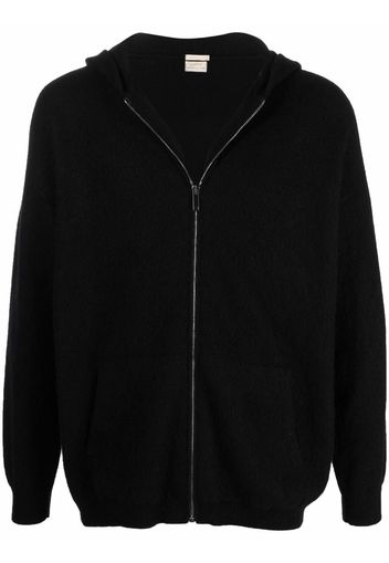 Massimo Alba zip-up cashmere hoodie - Nero