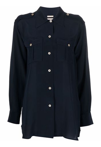 Massimo Alba plain button shirt - Blu