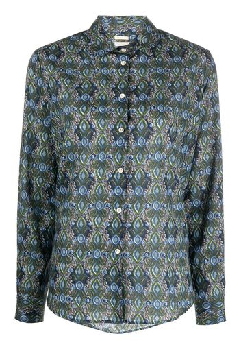 Massimo Alba Camicia con stampa - Blu