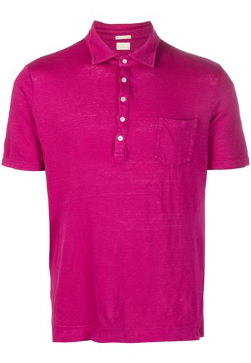 Massimo Alba slub-texture linen polo - Rosa