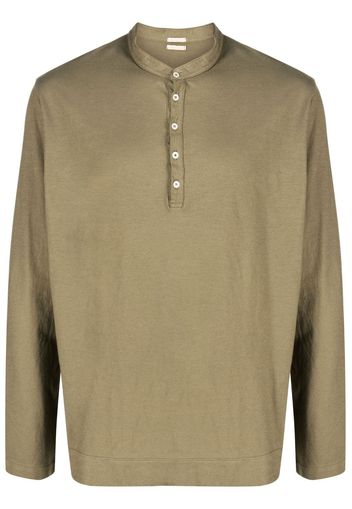 Massimo Alba long-sleeve cotton Henley shirt - Verde